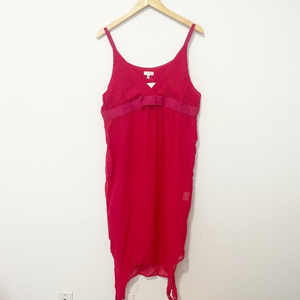 NEW Holly Red Semi Sheer V Neck Dress Size 10